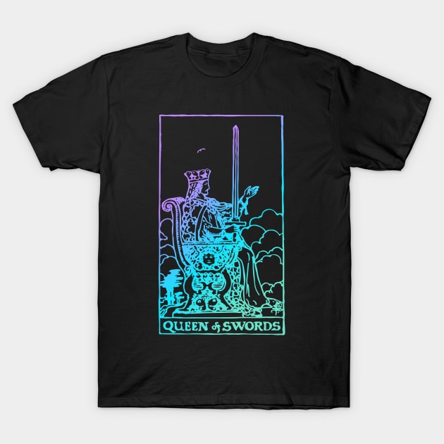 Queen of Swords Tarot Card Rider Waite T-Shirt by srojas26
